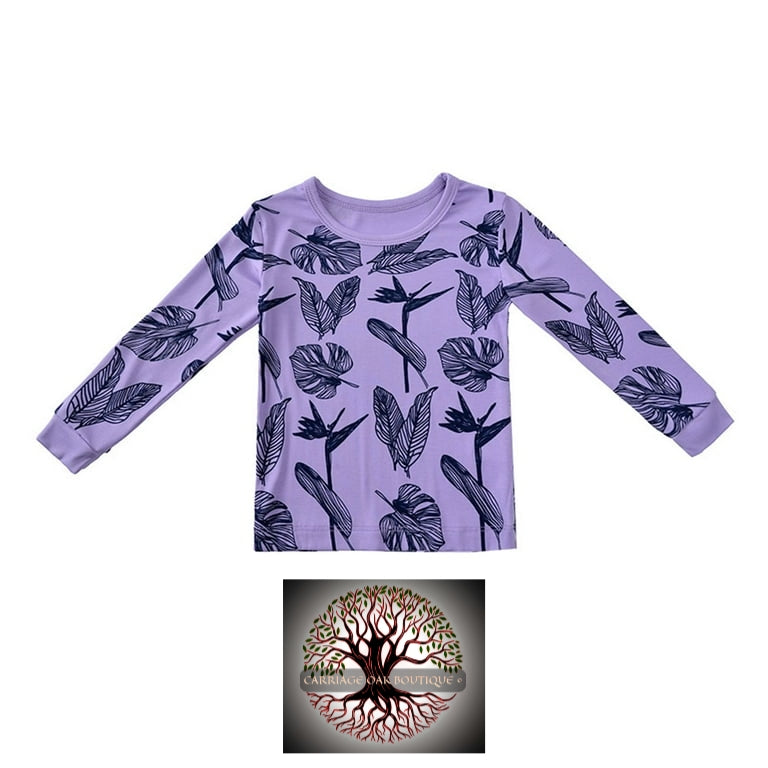Lavender 🪻 Floral Two-piece Long Sleeve Bamboo pajama sets