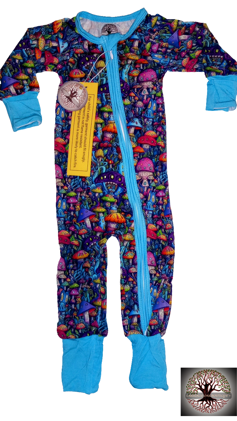 Hippie Trippy Mushies Bamboo Convertible Zippy