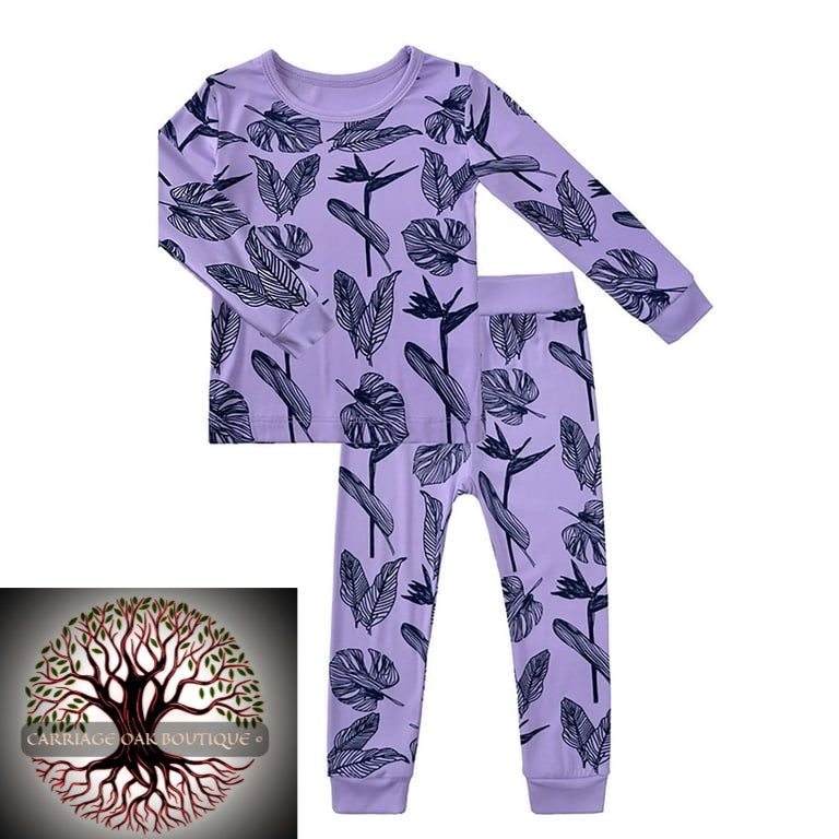 Lavender 🪻 Floral Two-piece Long Sleeve Bamboo pajama sets