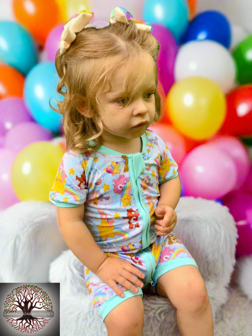 Exclusively Hand Drawn "Care Bears" Bamboo Shortie Zippy