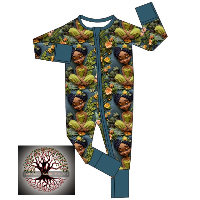 3D "Princess & The Frog " Bamboo Convertible Zippy