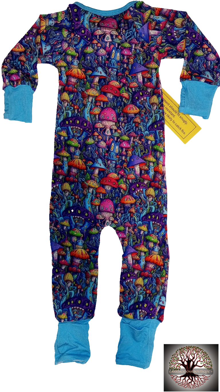Hippie Trippy Mushies Bamboo Convertible Zippy